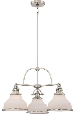 Grant 3-Light Chandelier, Brushed Nickel