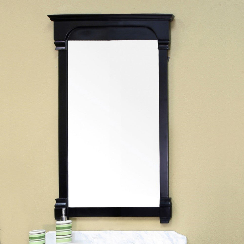24" Solid Wood Frame Mirror, Espresso