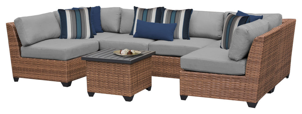 Laguna 7 Piece Outdoor Wicker Patio Furniture Set 07c