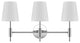 Safavieh Darya 3 Lt 24" Wall Sconce, Chrome