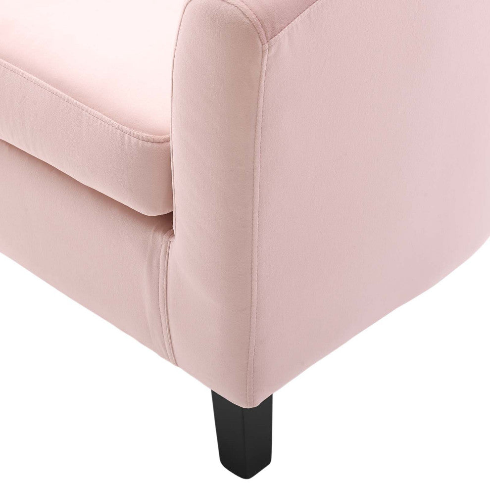 Armchair Accent Chair, Velvet, Pink, Modern, Living Lounge Hotel Hospitality