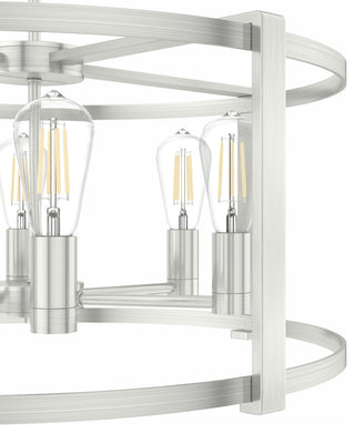 Hunter 26" Astwood Brushed Nickel 6-Light Chandelier Ceiling Light Fixture