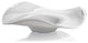 Shoal Scissor Cut Opal White Wave Glass Bowl