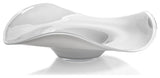 Shoal Scissor Cut Opal White Wave Glass Bowl