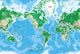 Mercator World Map Wall Mural, Peel and Stick, 8-Panel, 166"x112"