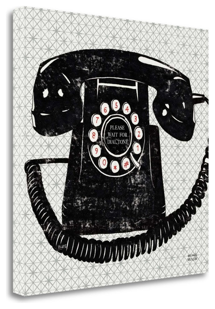 "Vintage Analog Phone" By Michael Mullan, Giclee Print on Gallery Wrap Canvas