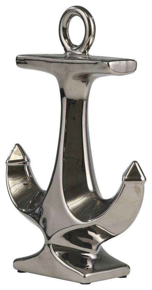 Anchor, Ceramic, 10", Silver