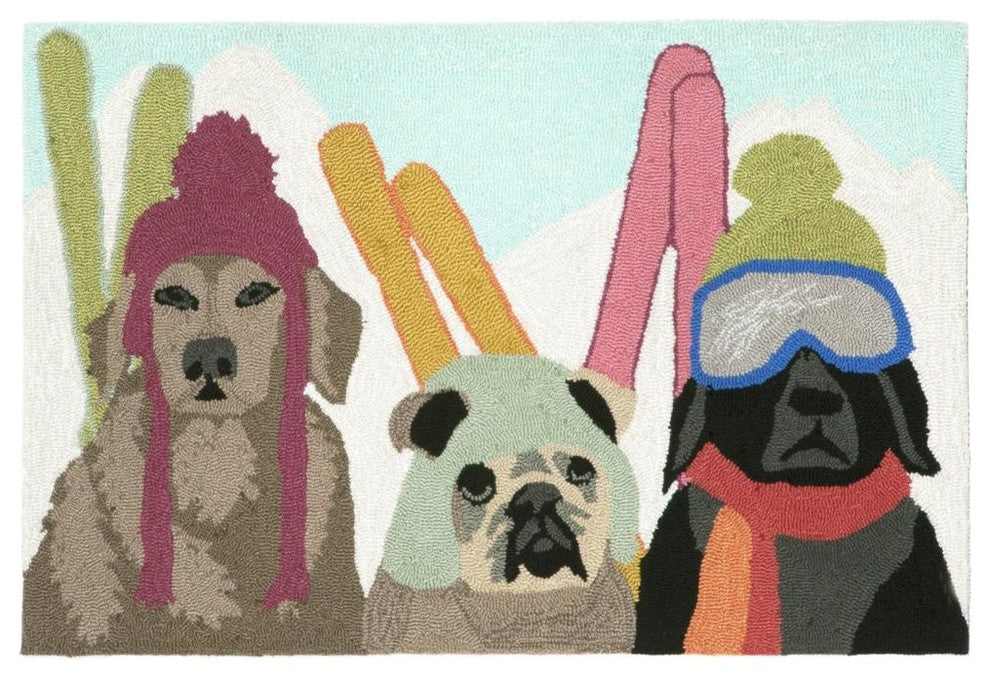 Frontporch Ski Patrol Indoor/Outdoor Rug Multi 1'8"x2' 6"