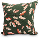 16" Wild Oak Leaves Dark Green Floral Print Decorative Throw Pillow