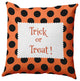 Trick or Treat Dots Accent Pillow, Traditional Orange, 26"x26"
