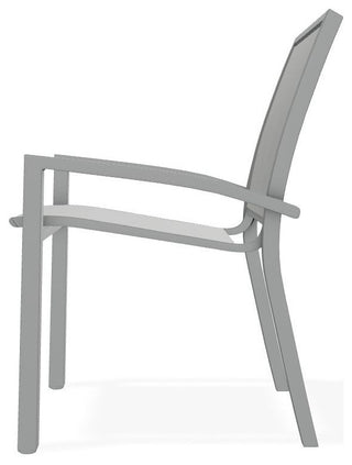 Kendall Sling Stackable Outdoor Dining Chair, Alloy/Graphite