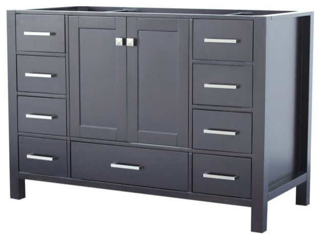 Ariel Cambridge 48" Single Sink Base Cabinet, Espresso
