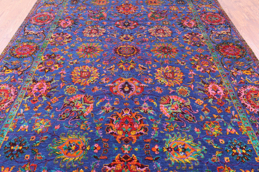 9' 0" X 11' 11" Persian Handmade Wool & Silk Rug - Q15972