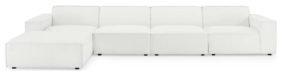 Modular Sectional Sofa Set, White, Fabric, Modern, Lounge Hotel Hospitality