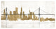 "Bridge and Skyline Gold" Digital Paper Print by Avery Tillmon, 38"x20"