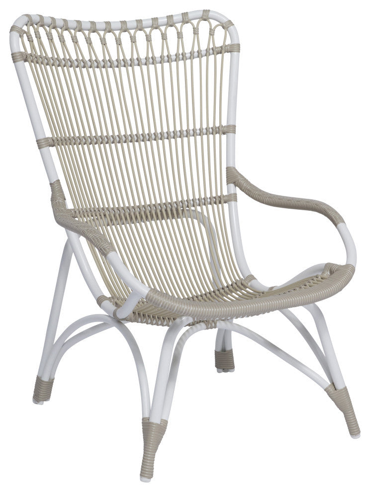 Monet Highback Chair Exterior, Dove White
