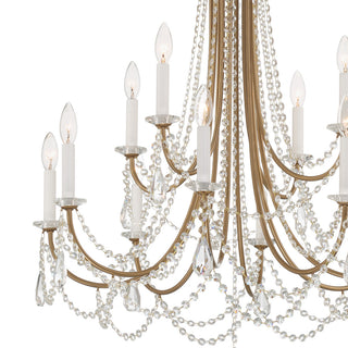 Karrington 12-Light Aged Brass Chandelier