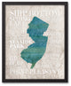 Jersey Shore Cities 16x20 Black Framed Canvas