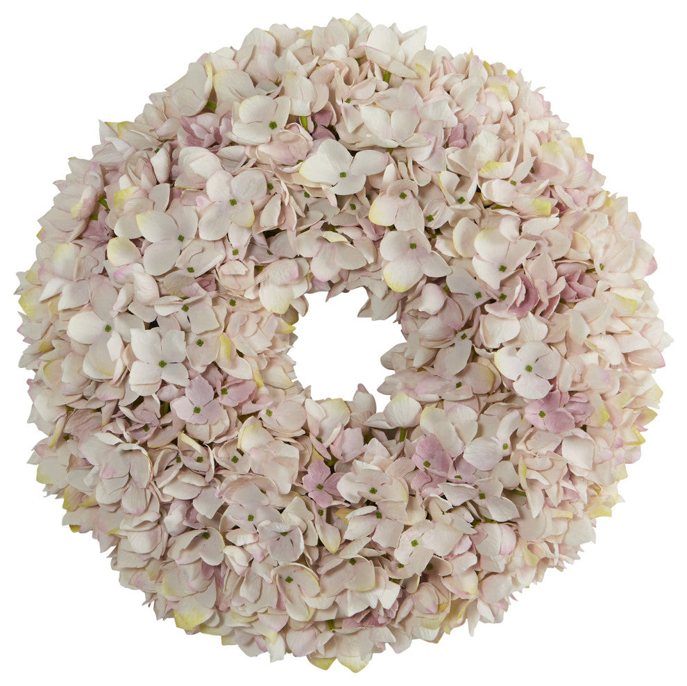 16in. Hydrangea Artificial Wreath