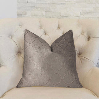 Moonlight Beige Luxury Throw Pillow, 20"x20"
