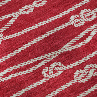 Addison Premium Washable Mayfield AMF152 Red 5' x 7'6" Rug