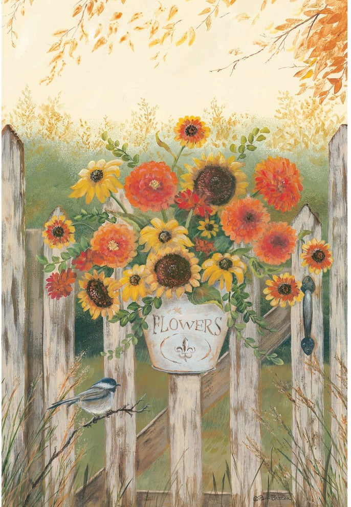 Garden Gate Print Polyester Large Flag