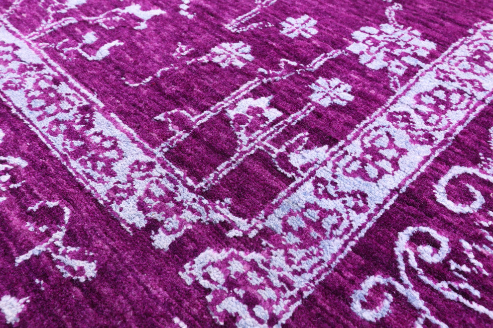 8' 0" X 10' 3" Handmade Persian Wool & Silk Rug - Q15762