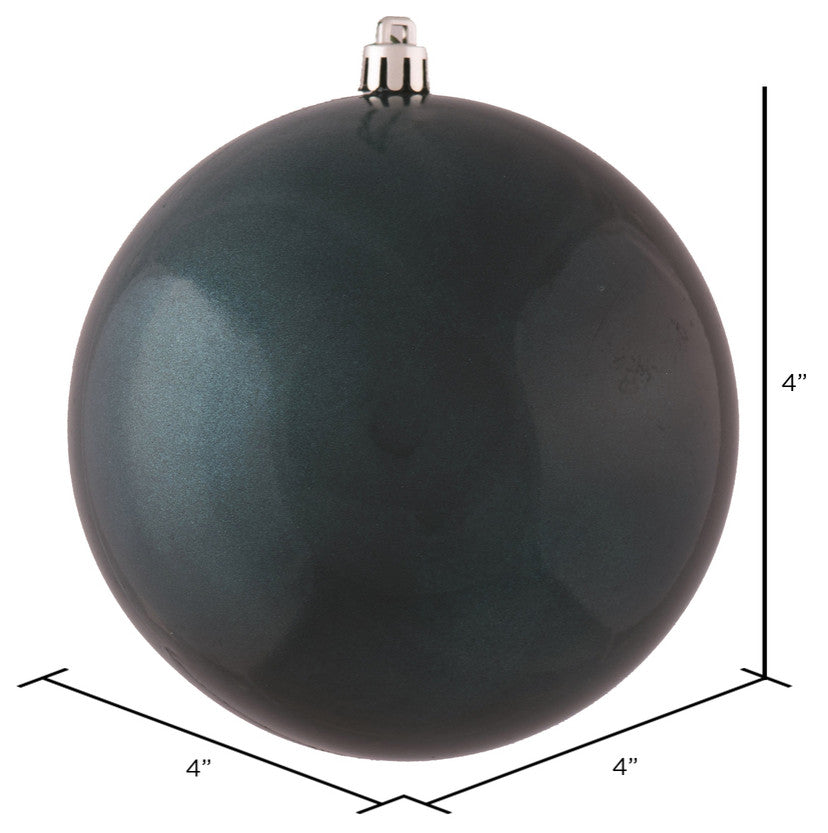 Vickerman N591062Dcv 4" Sea Blue Candy Ball Ornament, 6 Per Bag
