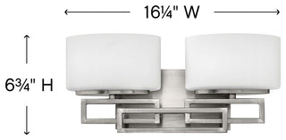 Hinkley Lanza Small Two Light Vanity, Antique Nickel