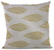 Plutus Green Beige Large Leafs Floral Luxury Throw Pillow, 20"x26"