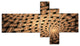 Symmetrical Brown Fractal Flower, Abstract Wall Art Canvas, 60"x32", 5 panels
