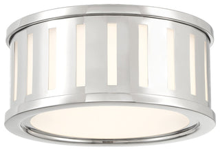 Kendal 2-Light Flush Mount, Polished Nickel