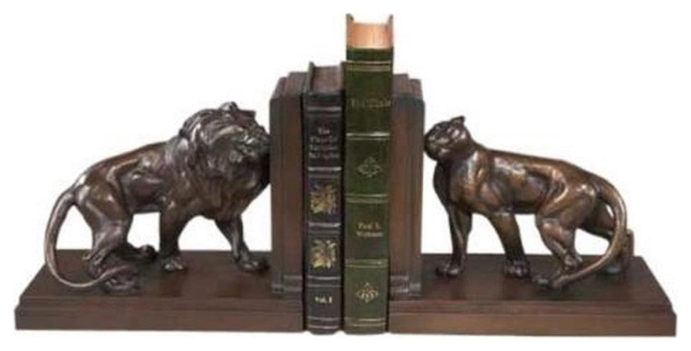Majestic Lion King Bookends For Your Shelf
