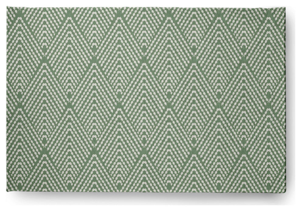 Lifeflor Diamond Spring Chenille Rug, Muted Green, 4'x6'