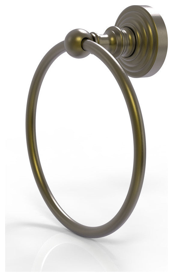 Waverly Place Towel Ring, Antique Brass