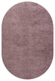 Haze Solid Low-Pile Light Purple 5 ft. x 8 ft. Oval Area Rug