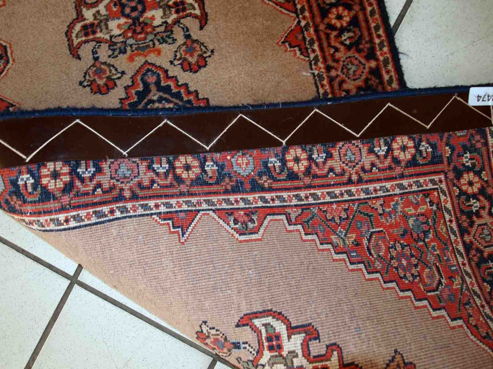 Handmade Vintage Indo-Tabriz Rug, 1.9'x3.9', 60cmx118cm 1960s