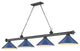 Zlite 2306-4BP-MNB 4-Light Billiard, Navy Blue