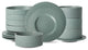 Christian Siriano Lusso Stoneware 16 Piece Dinnerware Set, Stone