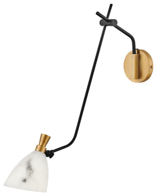 Hinkley Sinclair Large Swing Arm Single Light Sconce, Heritage Brass