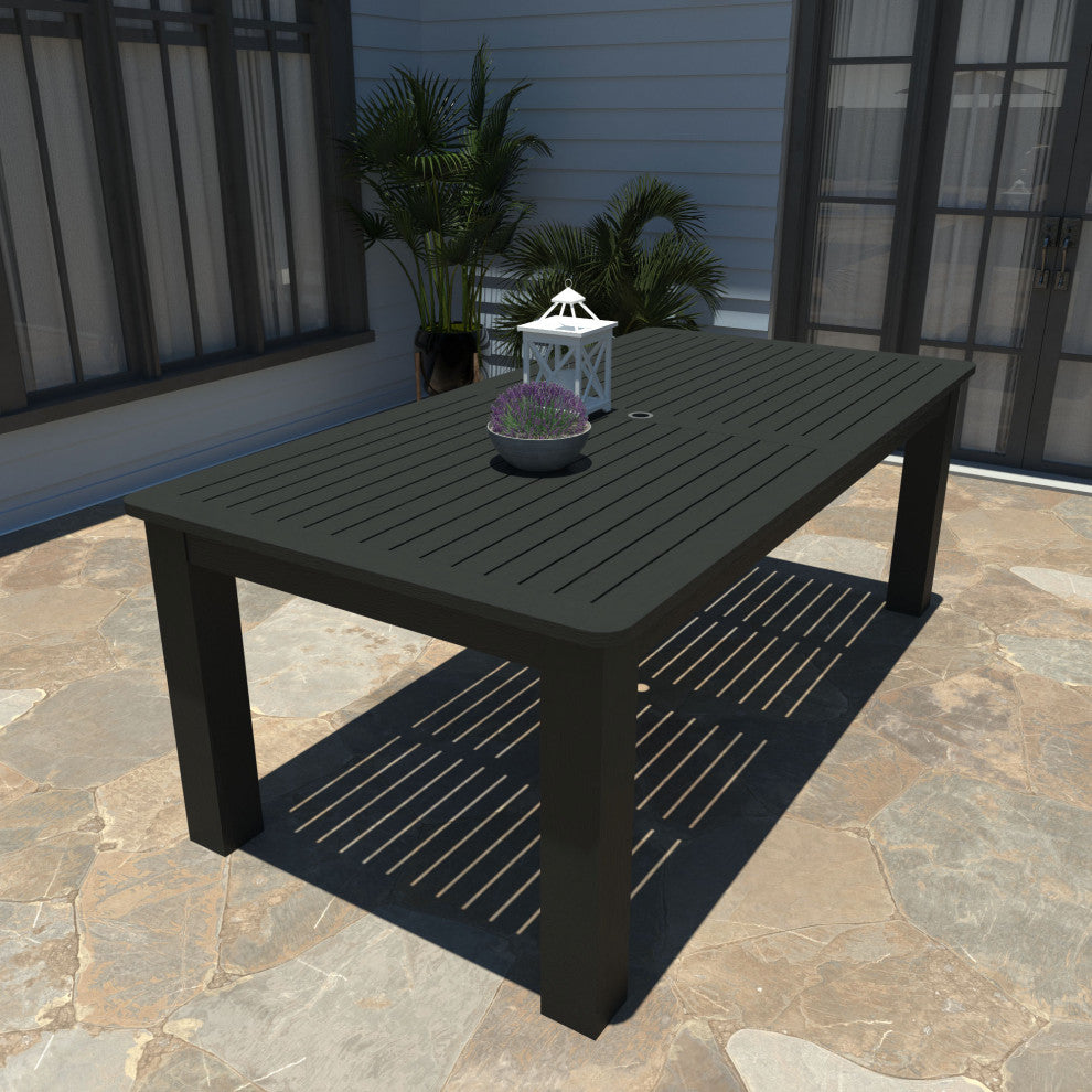 Rectangular 42x84 Table, Weathered Acorn, Black
