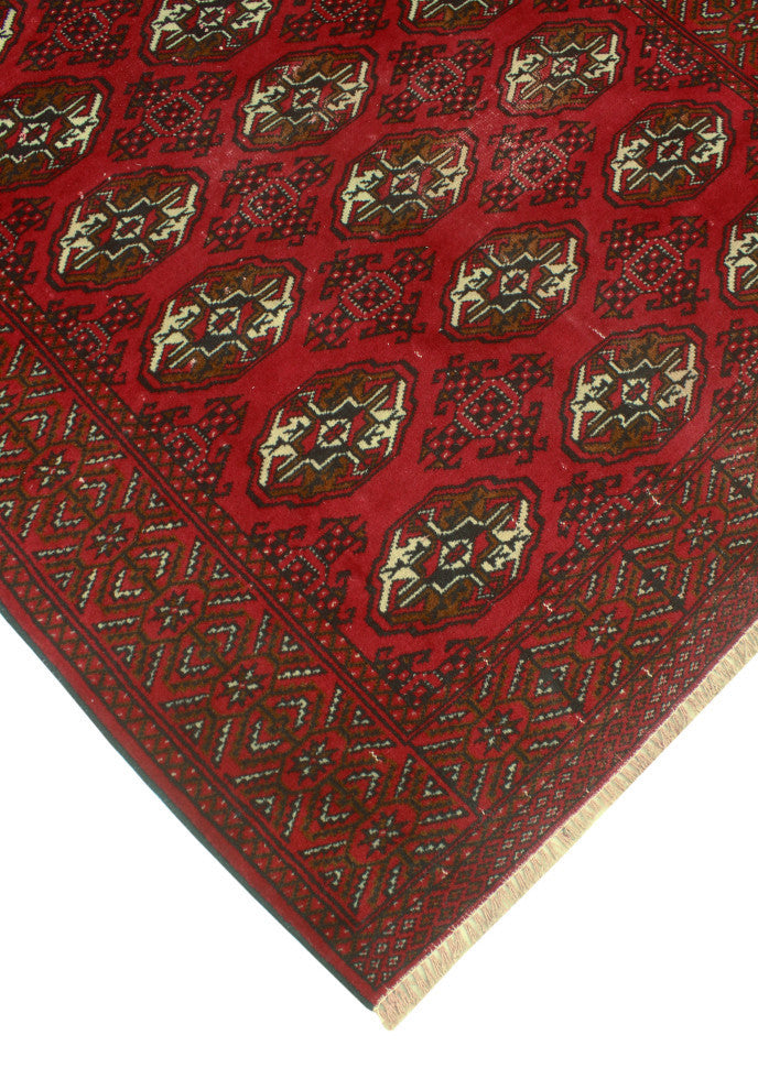 Vintage Distressed Lajward Red/Brown Rug, 4'1x6'2