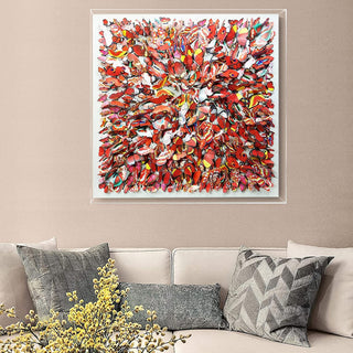 Red Butterflies Shadow Box
