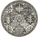 Unique Loom Gray La Jolla Cathedral 3' 3 x 3' 3 Round Rug