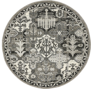 Unique Loom Gray La Jolla Cathedral 3' 3 x 3' 3 Round Rug