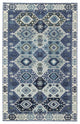 NuStory Wandsworth Amira Hand-Made Geometric Area Rug in Blue