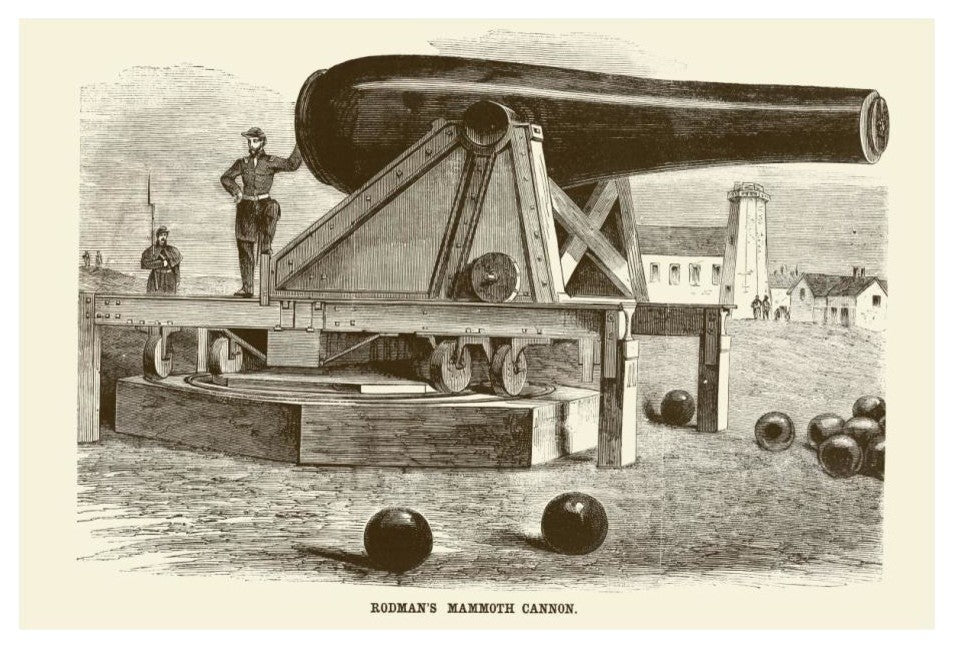 "Rodman's Mammoth Cannon" Digital Paper Print by Inventions, 24"x17"