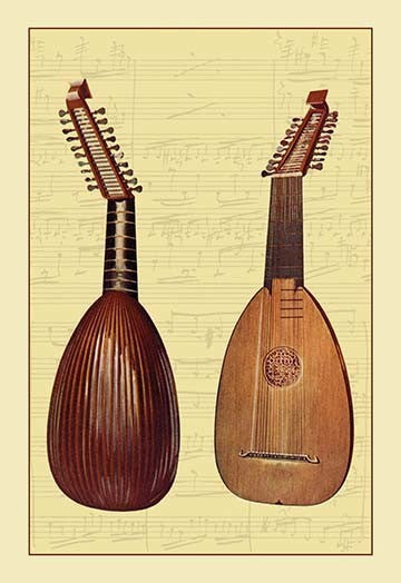 Lute- Gallery Wrapped Canvas Art 28" x 42"