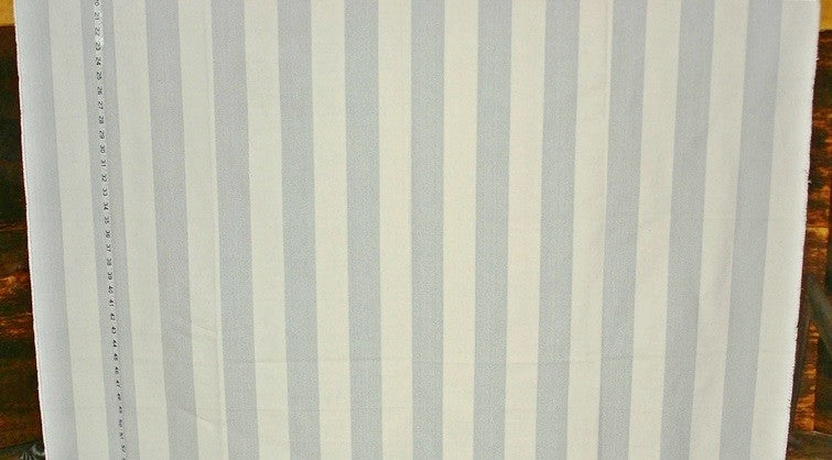 Grey Blue Herringbone Stripe Fabric , Standard Cut