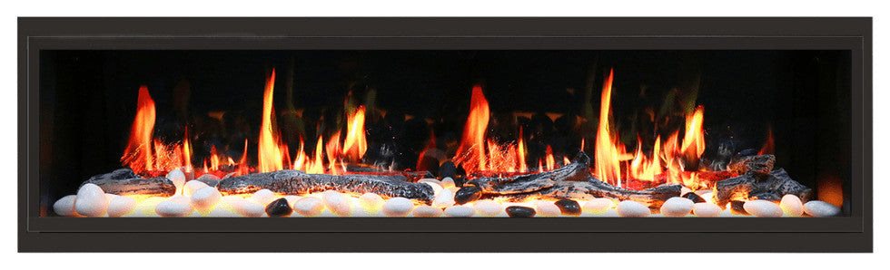 Litedeer Homes Latitude Built-in Smart Electric Fireplace With 1" Trim, 65" Wide